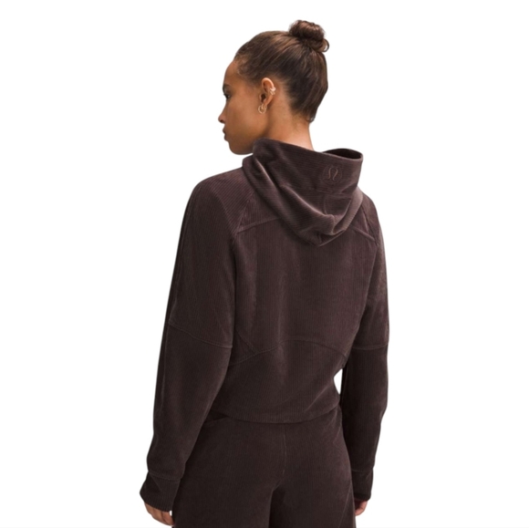 Lululemon Scuba Oversized Hoodie Velvet Cord Brown Women's XL/XXL - Picture 2 of 9